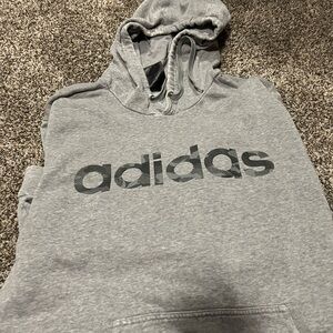 Adidas Heather Gray Pullover Hoodie